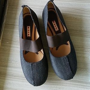 NEW Marni Chacoal Grey ballet shoes - Sz 37 US 6.5